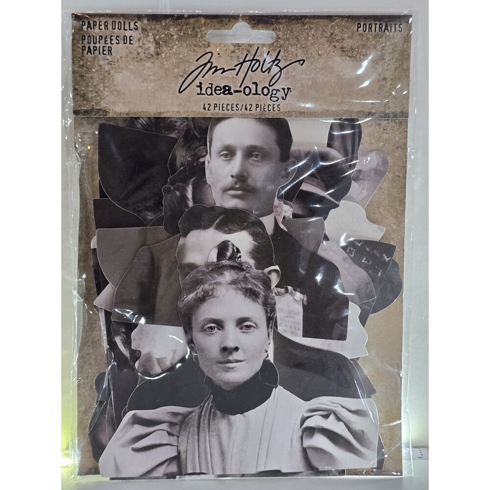 Tim Holtz Idea-ology Paper Dolls Portraits TH94233 42 Pieces New Sealed
